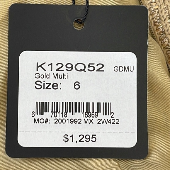 St. John gold sleeveless sheath dress with sequin accents - NWT - 6 - Picture 11 of 11